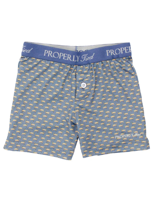 Inlet Boxer Brief in Properly Tied pattern, lightweight moisture-wicking fabric