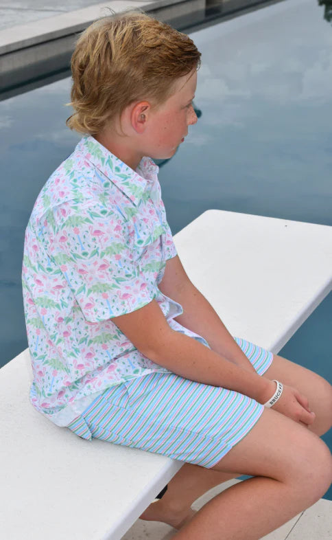 Sherbet Stripe -Swim Trunk