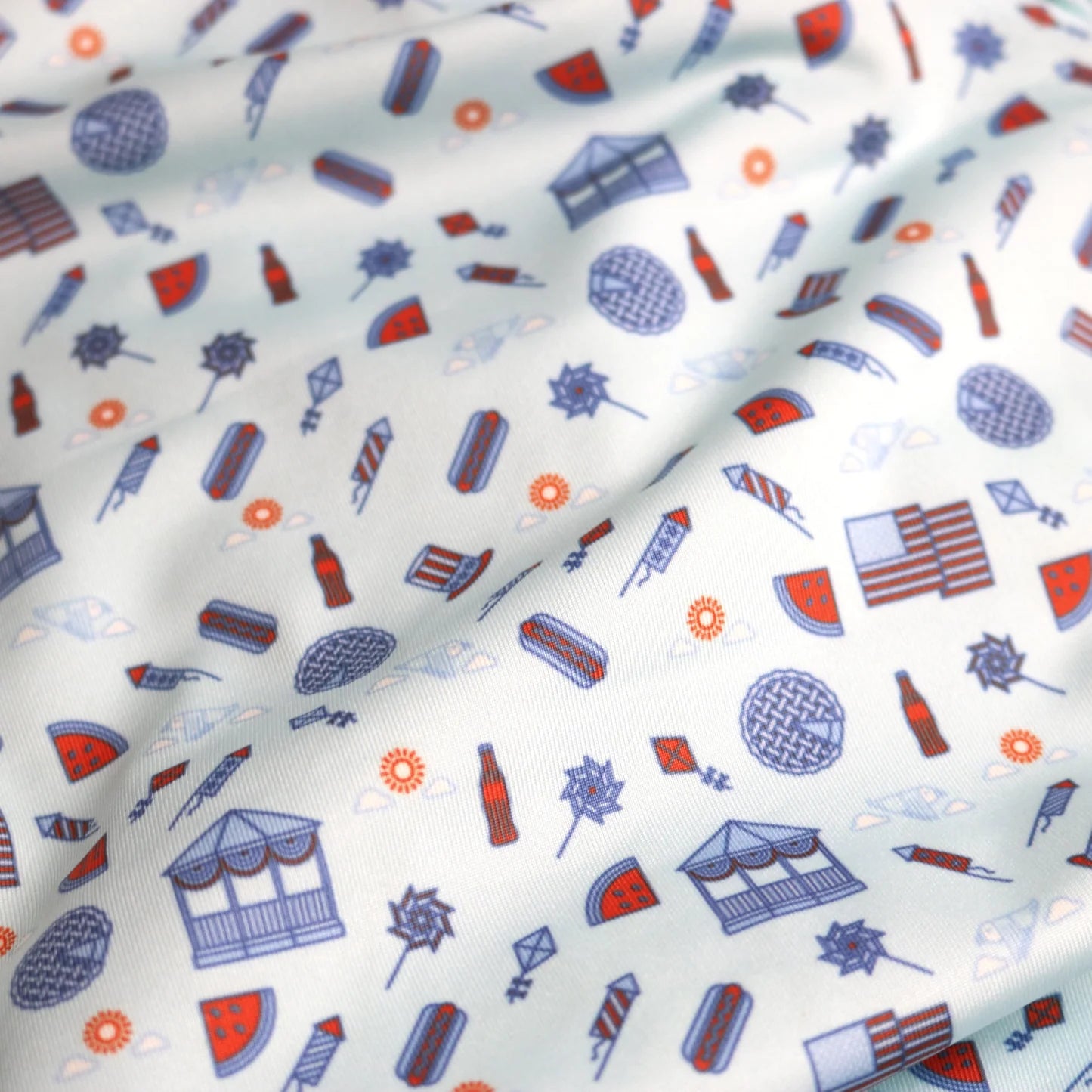 Stars & Stripes Swim Trunk-Blue Quail