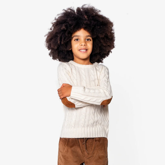Fisherman Sweater- Winter White