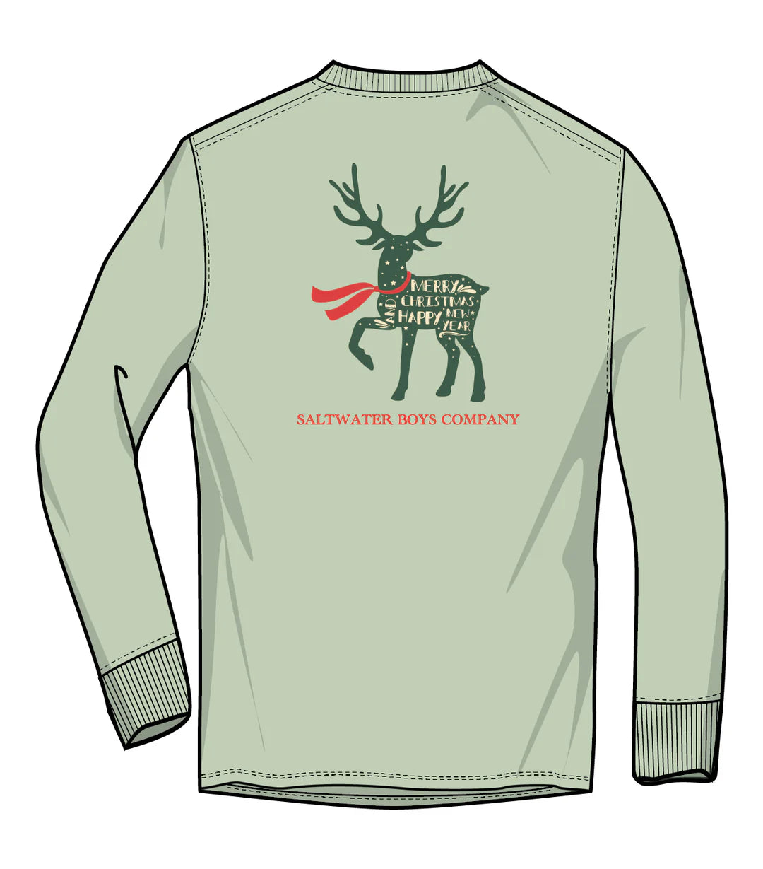 Christmas Deer Long Sleeve Tee - Saltwater Boys