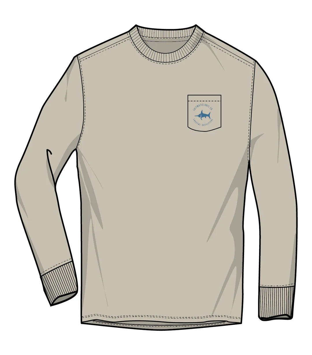 Christmas Stamp Long Sleeve Tee - Saltwater Boys