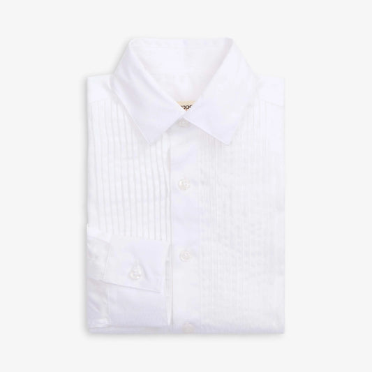 Classic Tuxedo Shirt- Plaza White