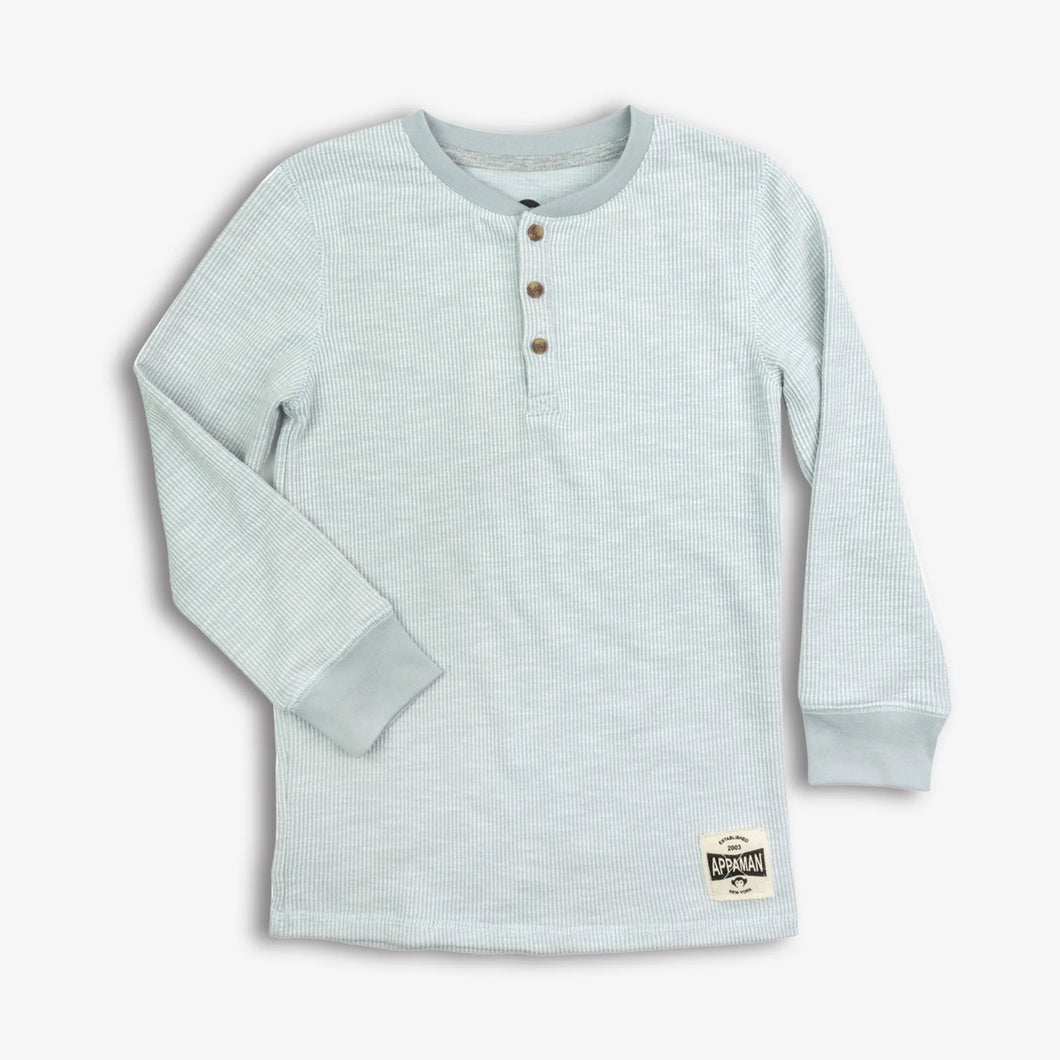 Craftsman Thermal Henley- Cool Grey - Appaman