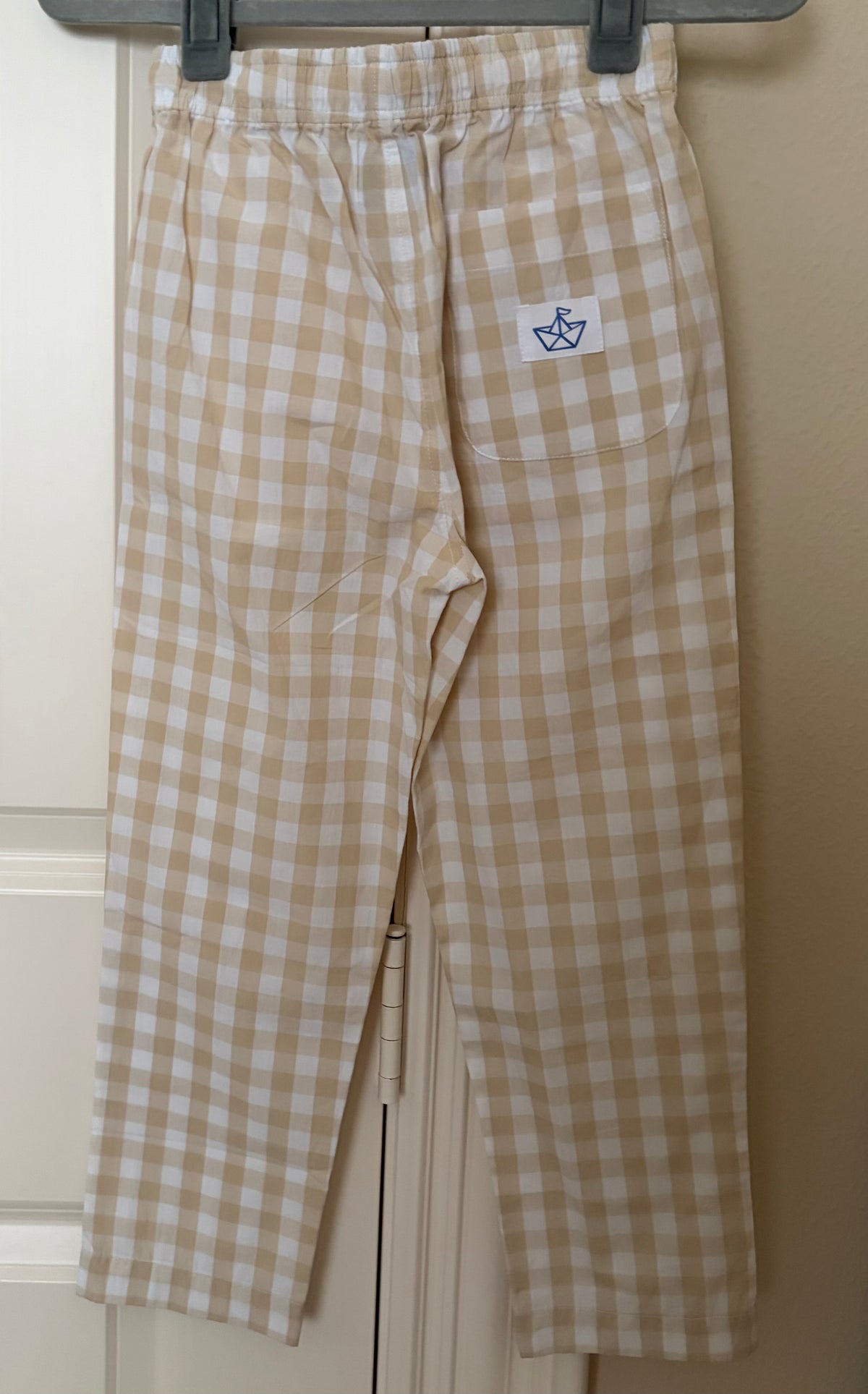 BENNETT PANT - TAN GINGHAM