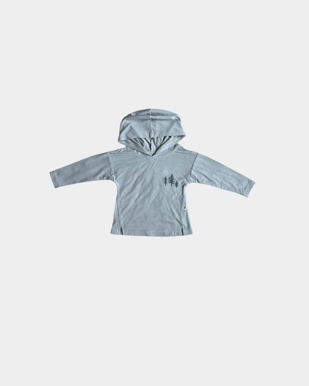Baby Sprouts Boys Jersey Hoodie - Baby Blue/Tree