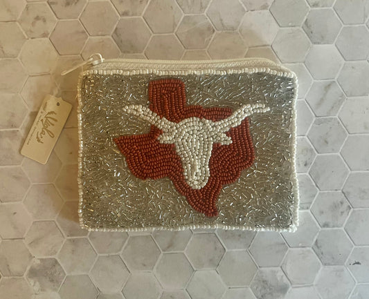 Beaded Purse - Longhorn over Texas