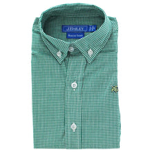 Load image into Gallery viewer, J. Bailey Green Microcheck Button Down Shirt
