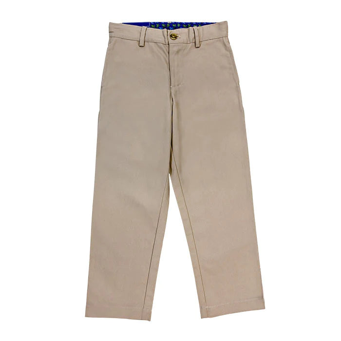 J Bailey khaki pants with elastic waist and buttoned back pockets in classic fit