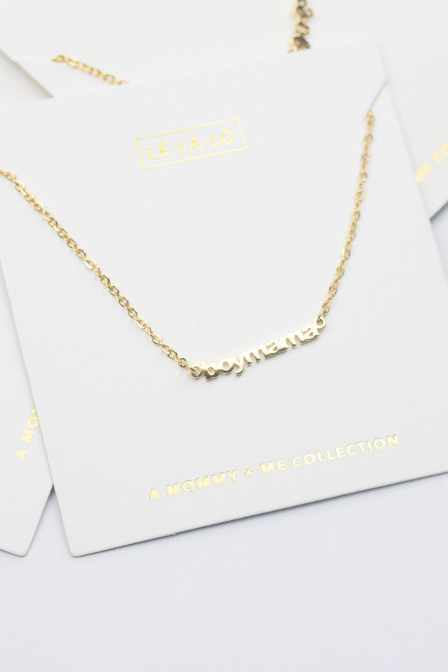 Le La Lo BoyMama gold-plated brass necklace with lobster clasp