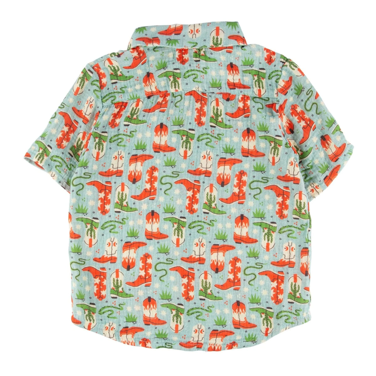 JERRY PRINTED BUTTON UP HOWDY