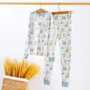 Oh Holy Night organic cotton Christmas pajama set in soft rib fabric, refined holiday sleepwear