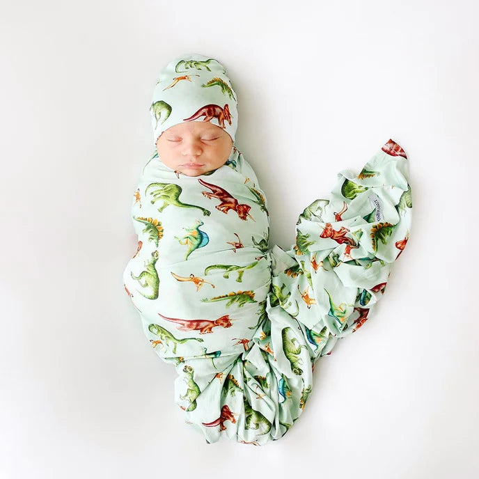 Posh Peanut Buddy Print - Swaddle & Beanie Set