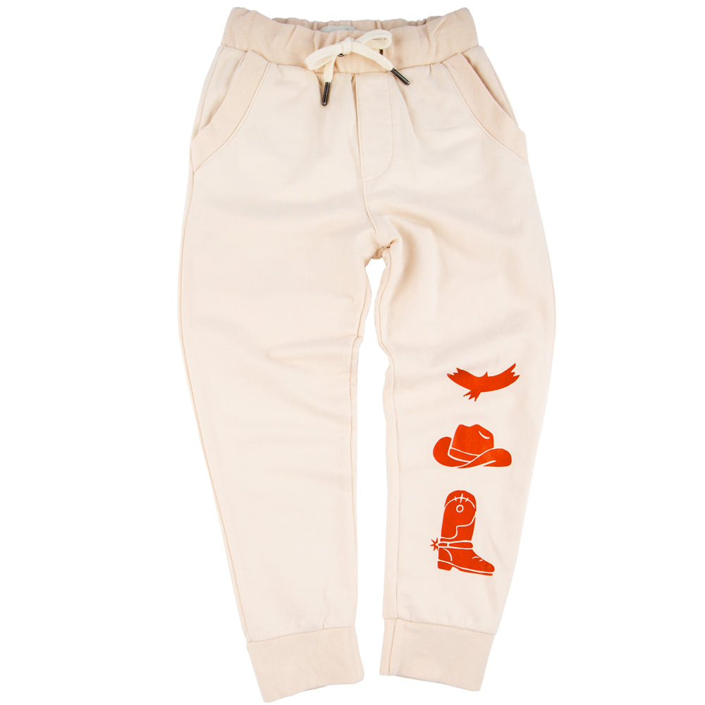Miki Miette Ziggy Jogger in Wild Horses with elastic waistband and knee patches