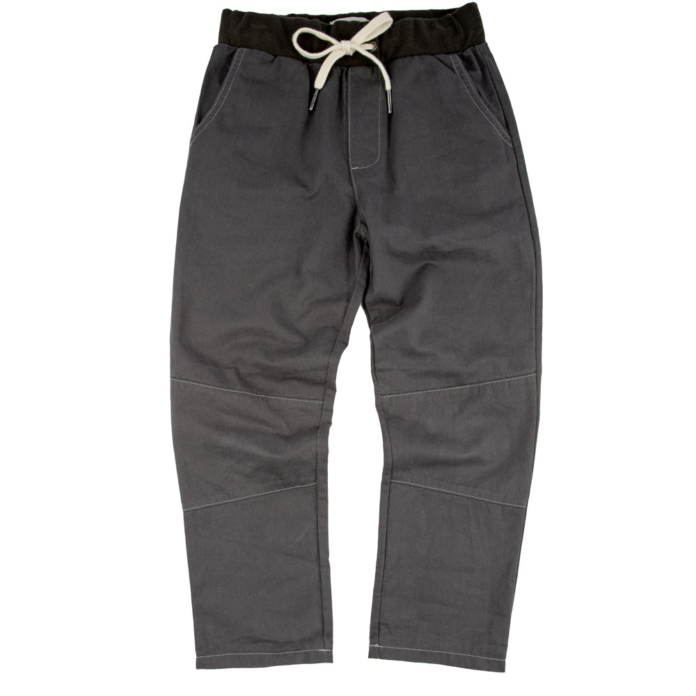 Miki Miette Jack pull-on trouser in charcoal, elevated boys' fashion