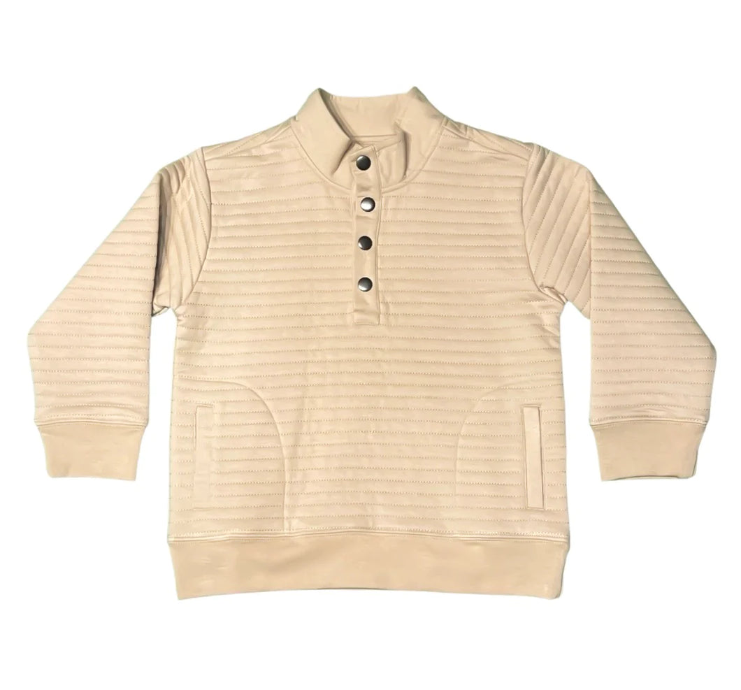 Saltwater Boys Lanier Quilted Pullover - Sand