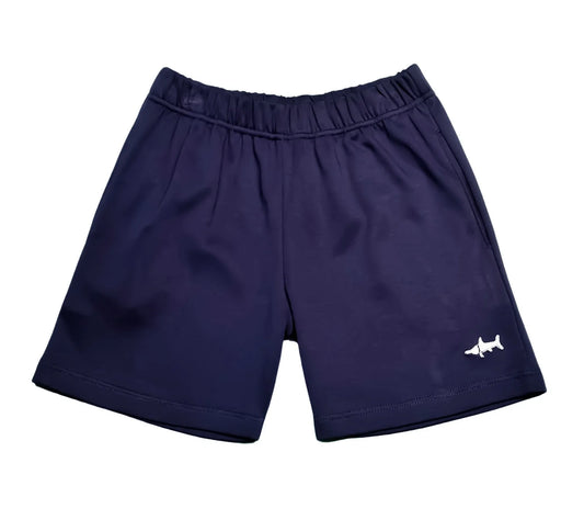 Salty Shorties navy shorts with elastic waist by Saltwater Boys