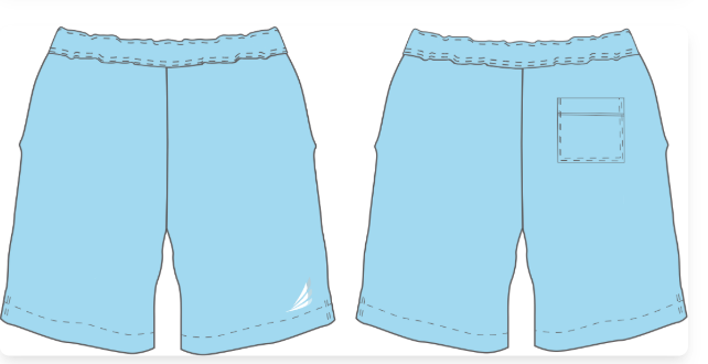 River Performance Shorts-Dusty Blue