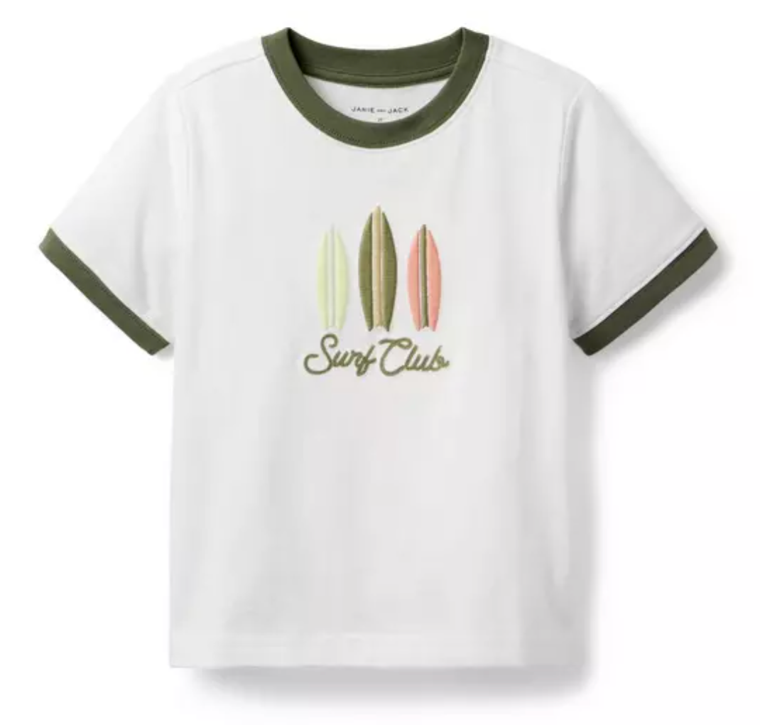 Janie and Jack Surf Club T-Shirt in refined coastal design
