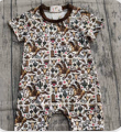 Wild West Infant Romper by Two Can in neutral tones
