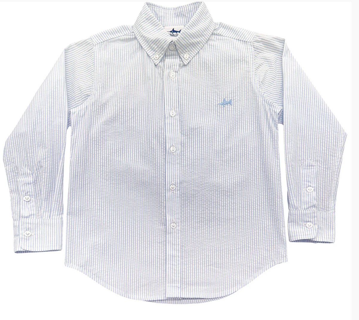 Carter Oxford Shirt-Light Blue Seersucker