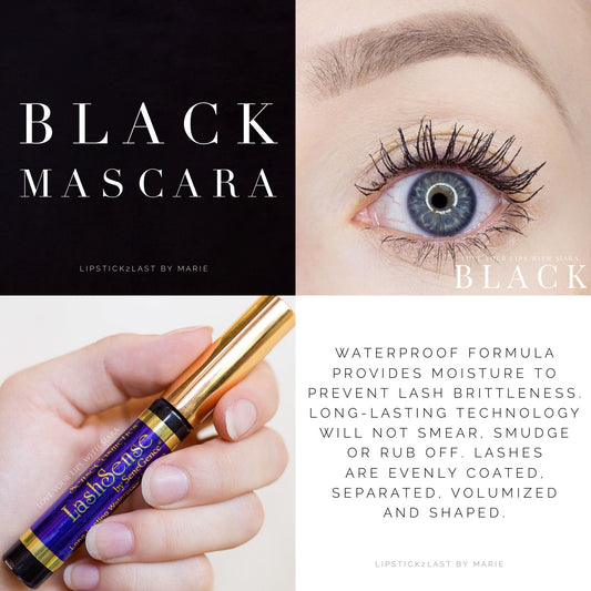 Senegence Lashsense Mascara in Black—premium, refined mascara for elevated beauty