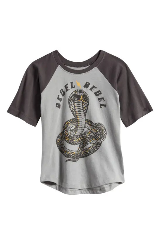 Rebel Rebel T-Shirt by Tiny Whales in soft cotton with raglan sleeves