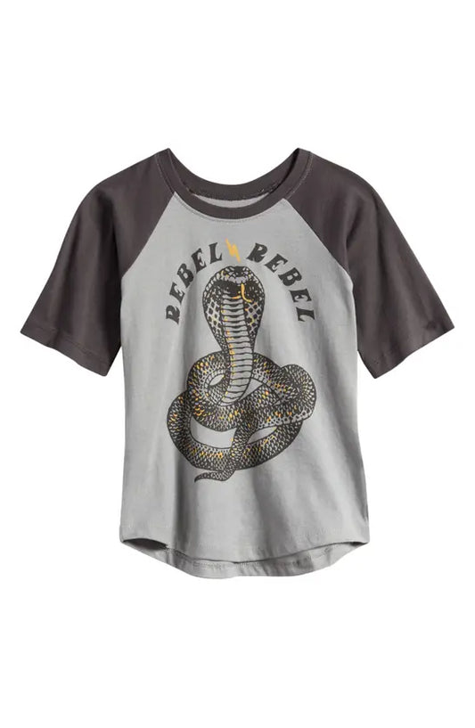 Rebel Rebel T-Shirt by Tiny Whales in soft cotton with raglan sleeves