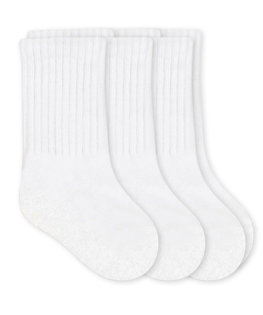 Plsin white tube socks against a plain white backdrop