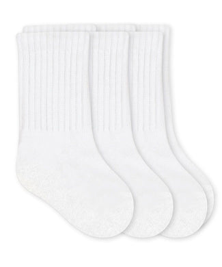 Plsin white tube socks against a plain white backdrop