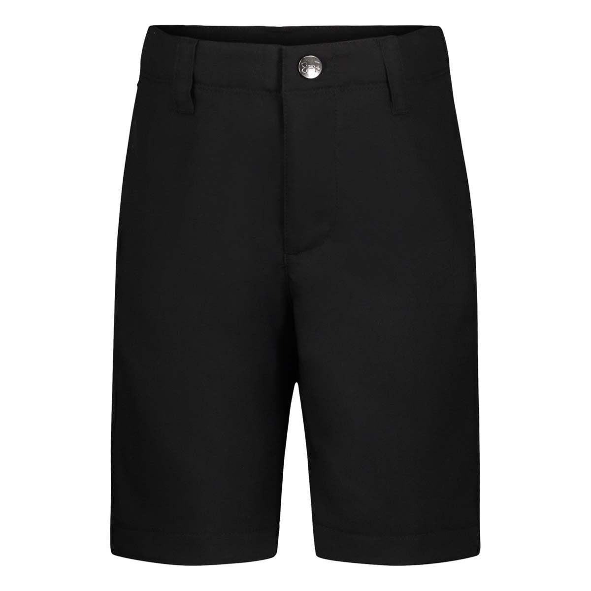 Under Armour Boys' Golf Medal Play Shorts in Black with adjustable waistband and functional pockets