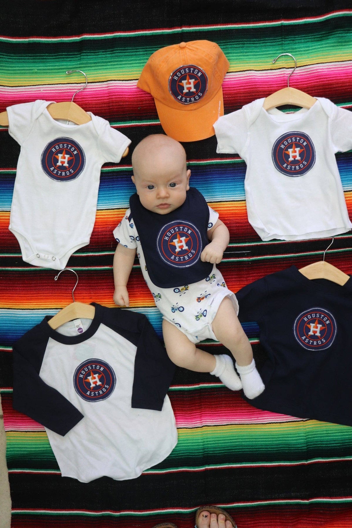 Houston Baseball Infant Onesies