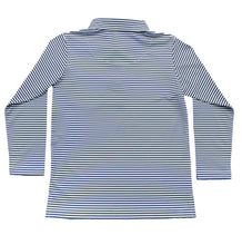 Load image into Gallery viewer, Saltwater Boys Company - Boys Inshore Performance Polo LS - Navy Stripe  
