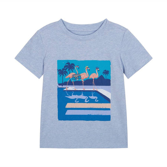 Party Flamingo Graphic Tee & Short Set