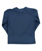 Load image into Gallery viewer, RuffleButts + RuggedButts - Boys Navy Long Sleeve Rash Guard
