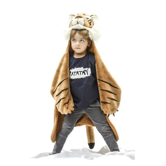 Birchwood Trading - Huggable Dress-Up Animal Disguise Blankets!: Tiger