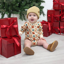 Load image into Gallery viewer, Sweet Wink - Cabin Christmas Long Sleeve Romper - Natural - Baby Clothing
