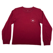 Load image into Gallery viewer, Saltwater Boys Company - Boys Deer Head Graphic Tee LS-Maroon
