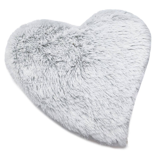 Marshmallow Gray Warmies Heart Heat Pad, 11x11 inches, microwavable with French lavender scent