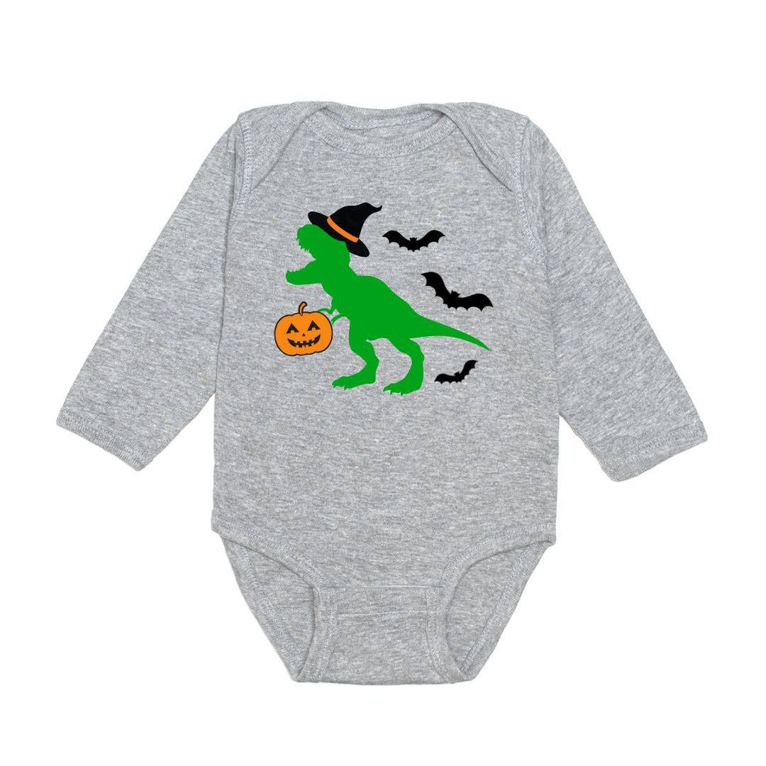 Trick Rawr Treat Halloween Long Sleeve Bodysuit - Baby