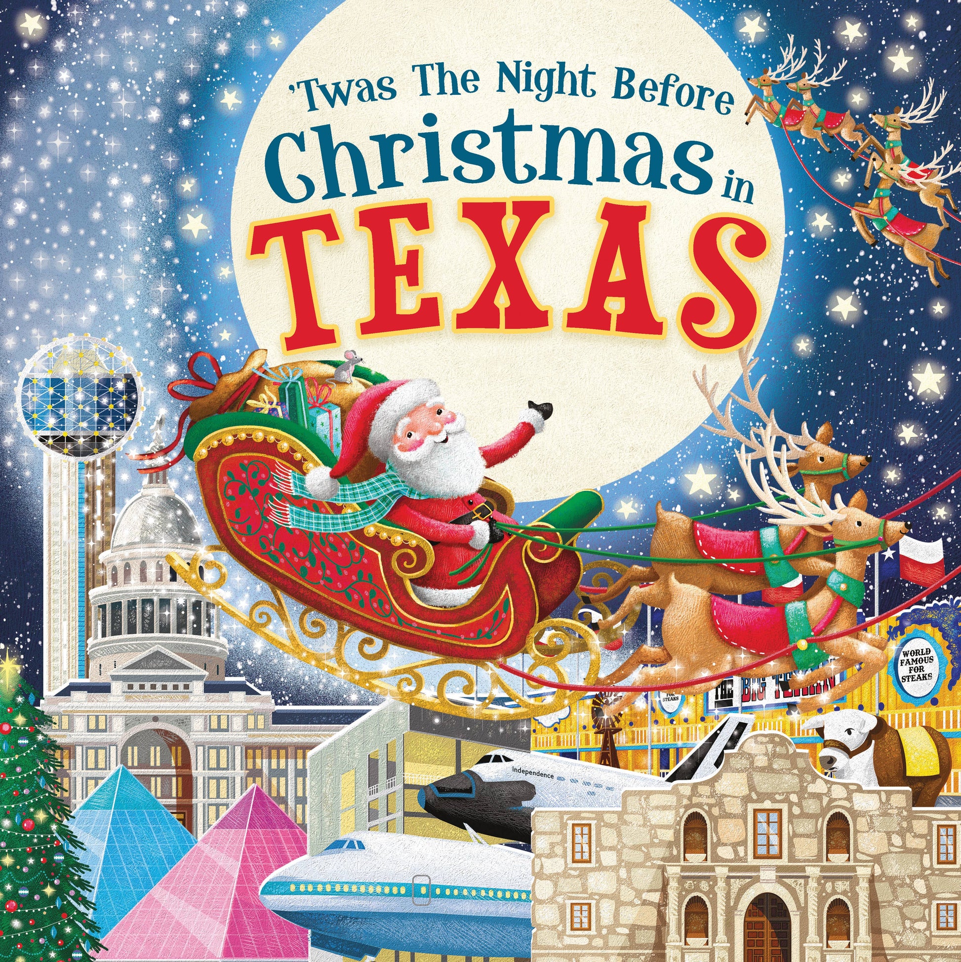 'Twas the Night Before Christmas in Texas hardcover picture book by Sourcebooks