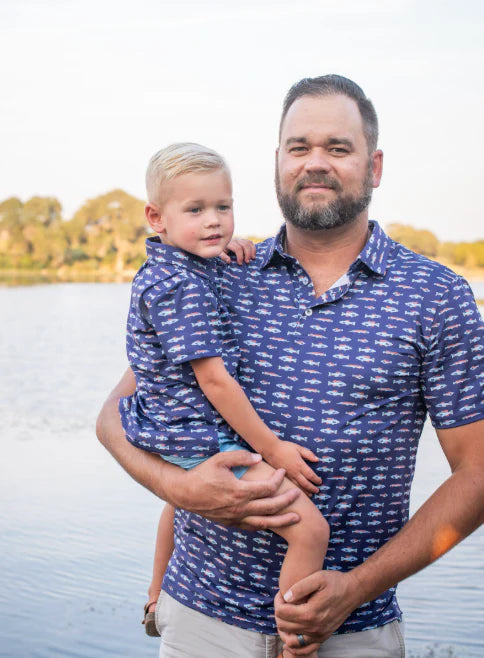 Freshwater SS Romper-Blue Quail