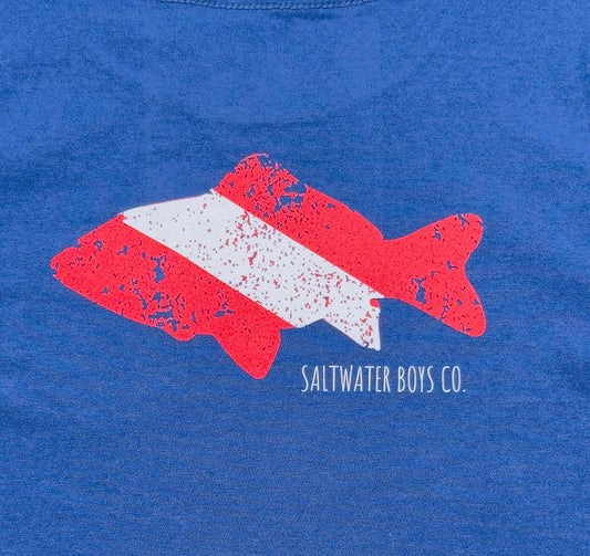 Boys Dive Flag Graphic Tee SS- Navy