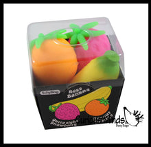 Load image into Gallery viewer, Curious Minds Toys -Nee Doh Fruit Basket Soft Fluff- Filled Squeeze Stress Toys
