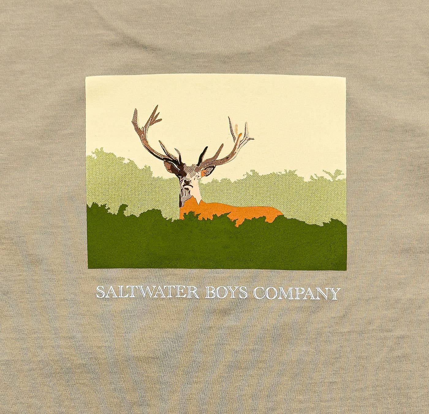 Boys Deer Graphic Tee SS- Taupe