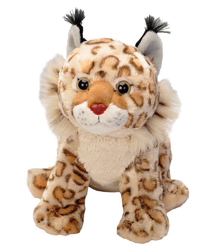 CK Bobcat Stuffed Animal, 12-inch plush by Wild Republic with lifelike detailing