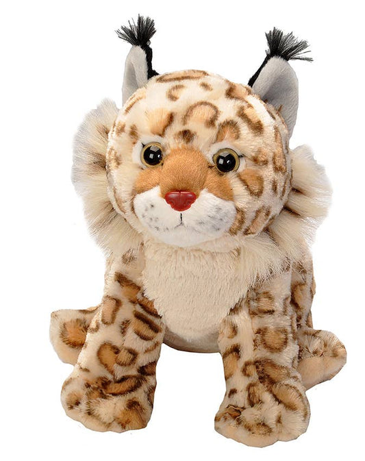 CK Bobcat Stuffed Animal, 12-inch plush by Wild Republic with lifelike detailing