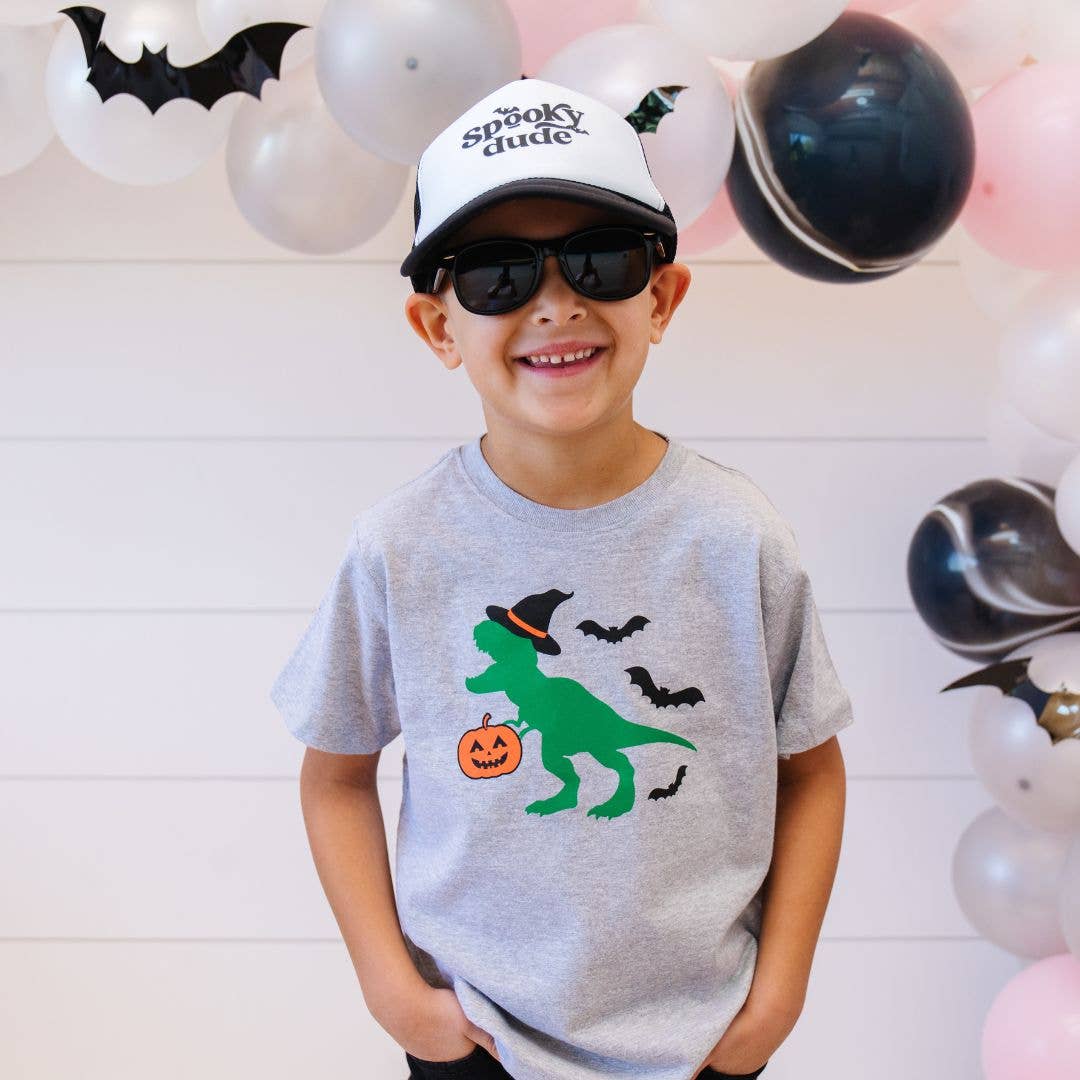 Trick Rawr Treat Halloween Short Sleeve T-Shirt - Kids