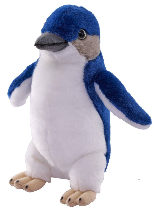 CK-Mini Blue Penguin 8-inch stuffed animal by Wild Republic with lifelike detailing