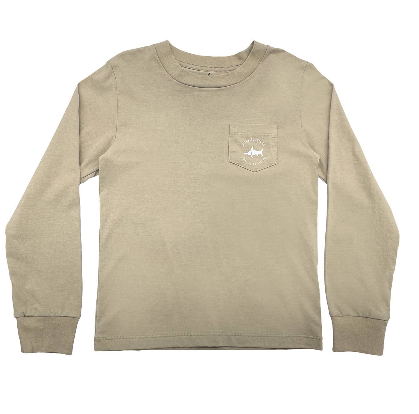 Boys Mallard Graphic Tee LS-Taupe